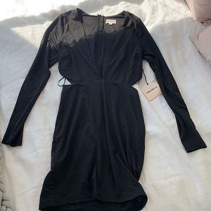 Superdown little black dress with cut outs